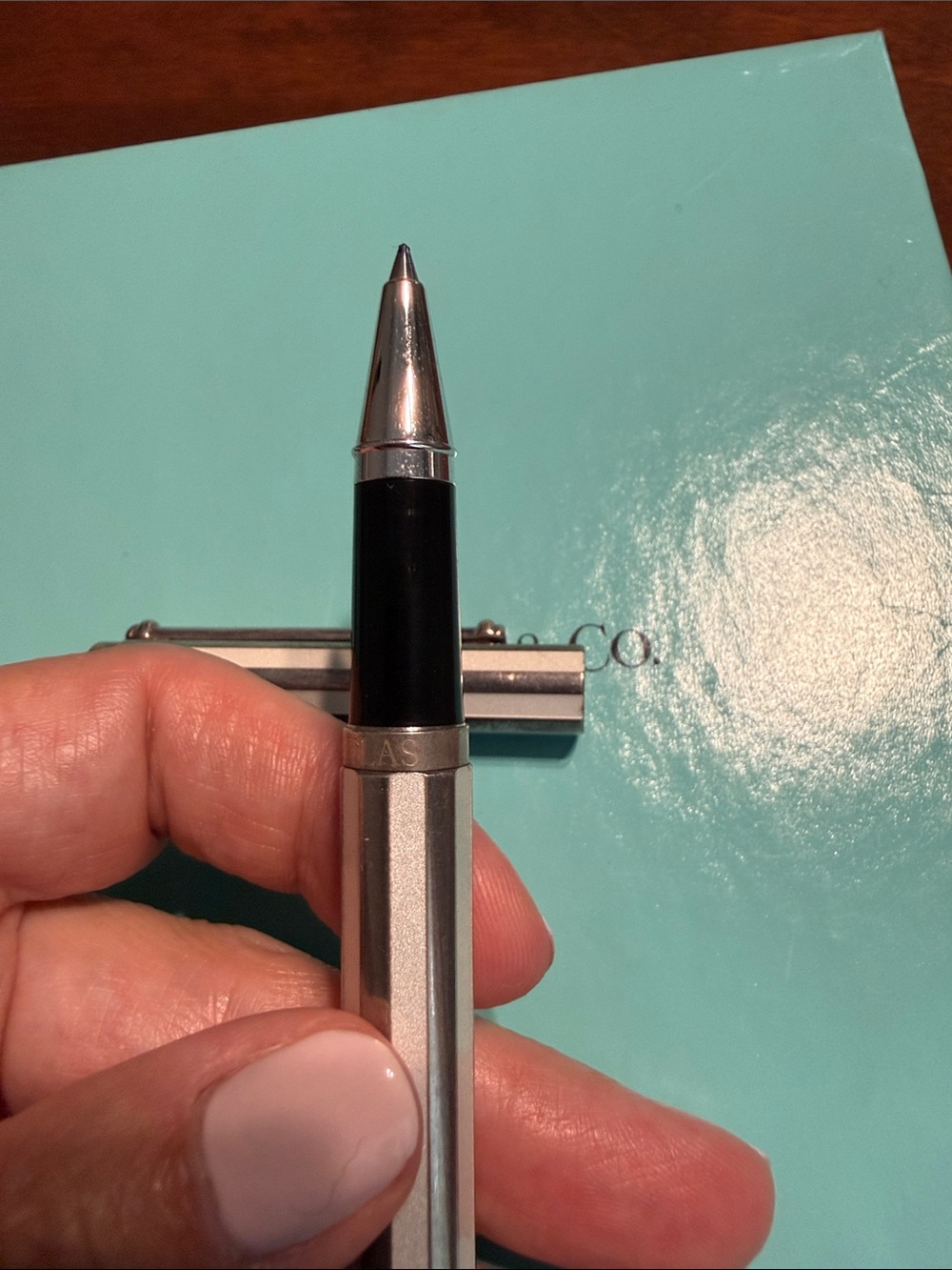 Tiffany & Co. Atlas Silver Pen on Tiffany Blue Box - Picture 6 of 9